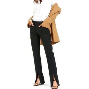Frame Cut Off Raw Waist Slit Hem Mini Boot Jeans Women's 26 Black Grunge